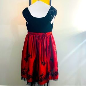 Jona Michelle Velvet Floral Formal Dress